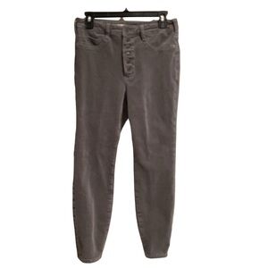Pilcro High Rise Skinny‎ Corduroy Pants Gray